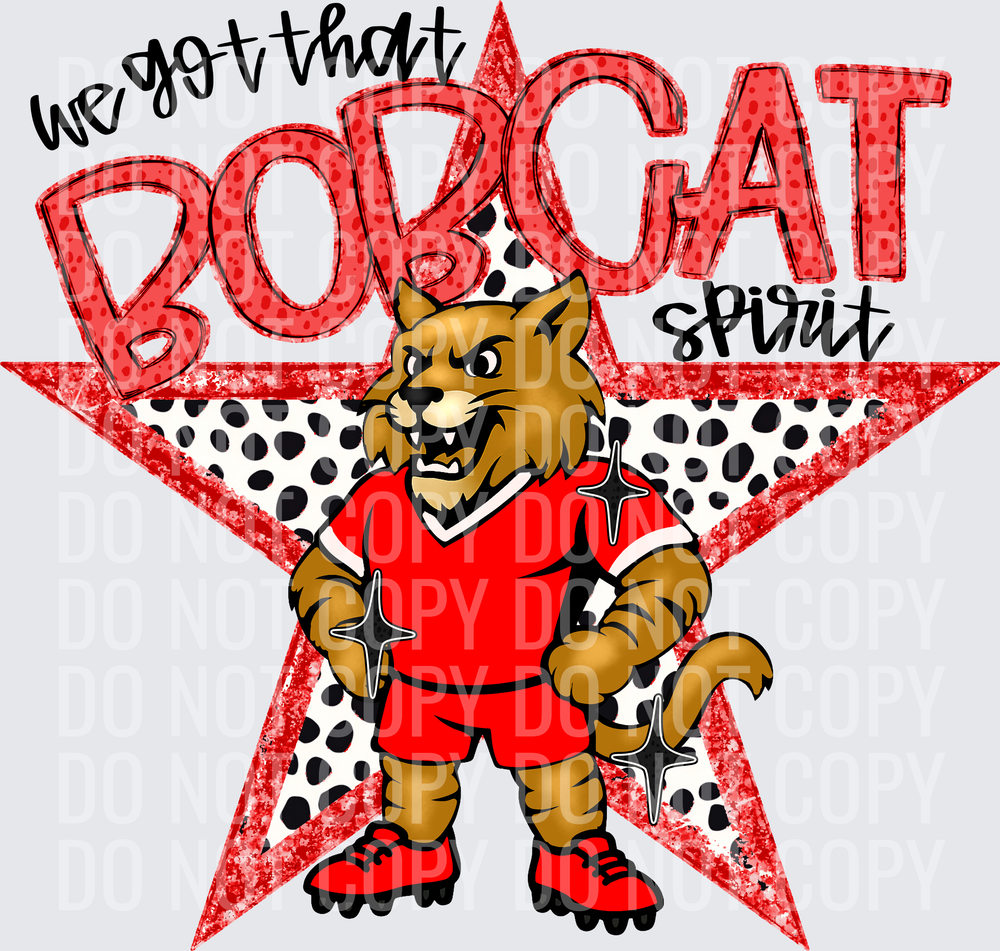 KayndiDesigns 09.26 We Got That Spirit Bobcat Red