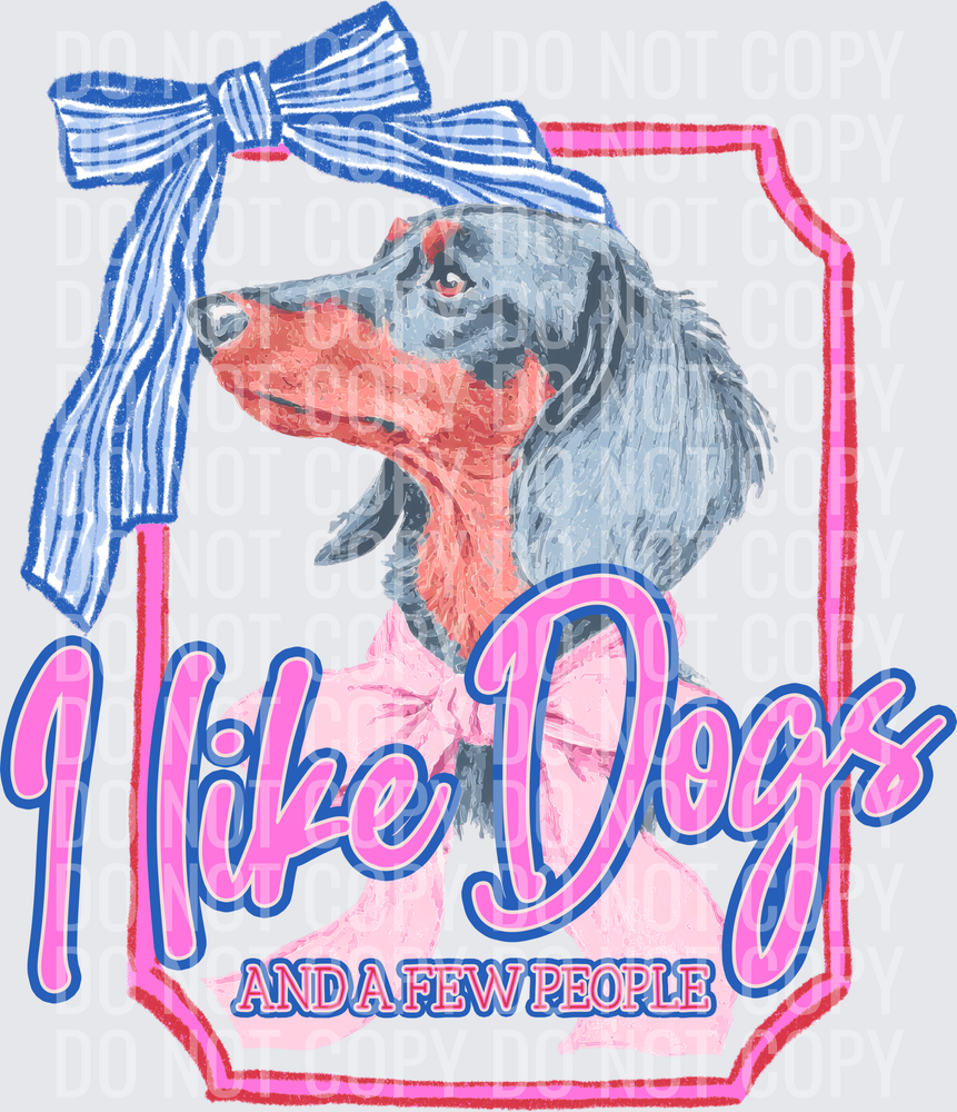 KayndiDesigns 06.26 I Like Dogs and a Few People Dachsund Weeiner Dog
