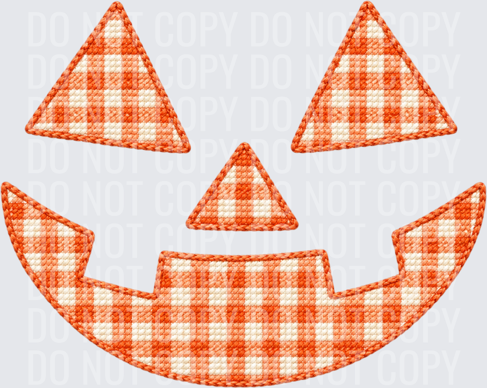orange faux stitch