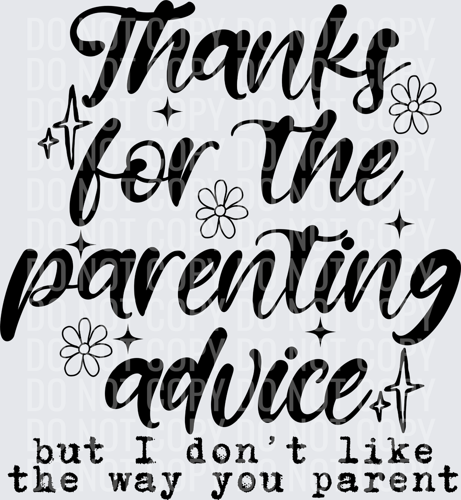 THANKS PARENTING ADVICE