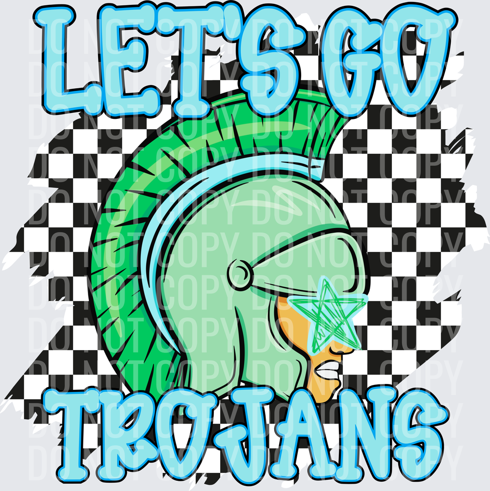 Let’s go Trojans checkered