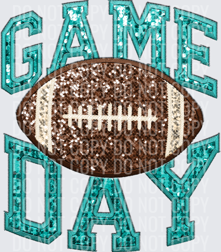 KayndiDesigns 06.26 Game Day Sequin Embriodery 8 Bright Teal