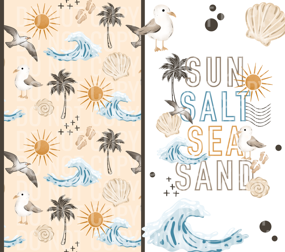sun salt sand tumbler wrap