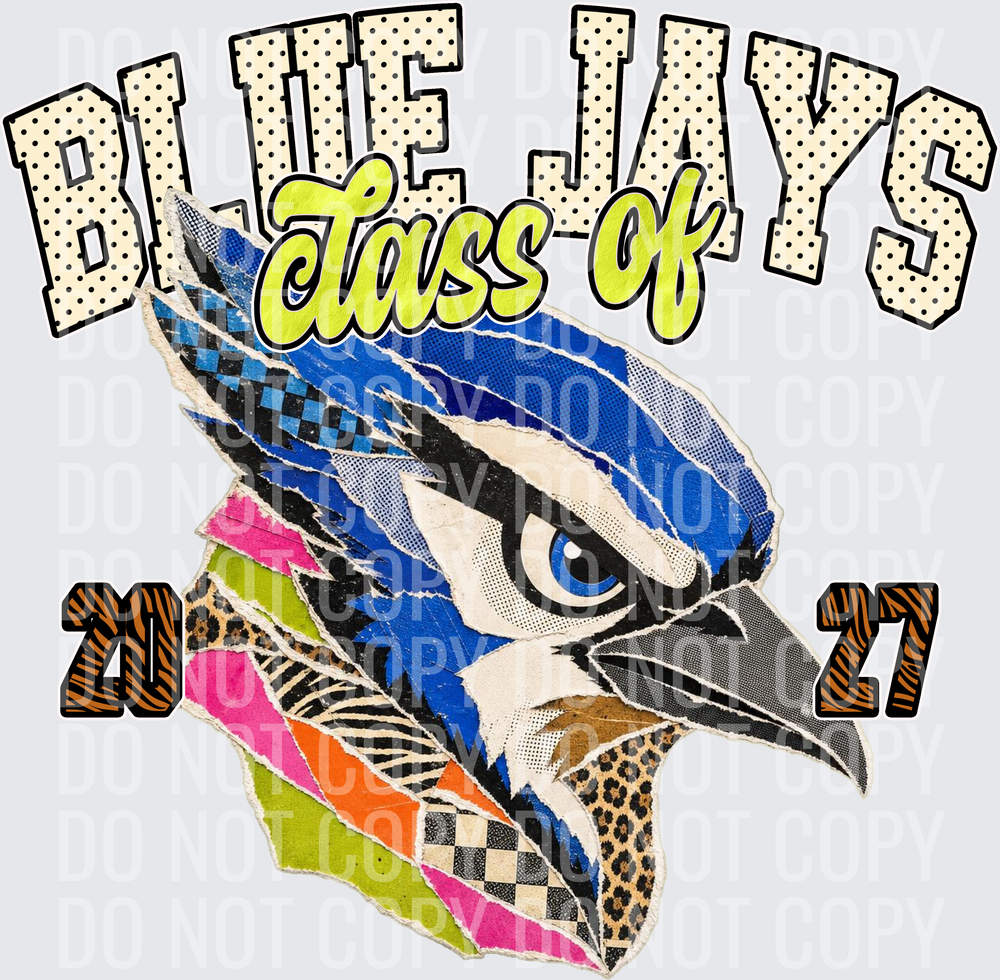KayndiDesigns 10.26 Class of 2027 Bright Blue Jays