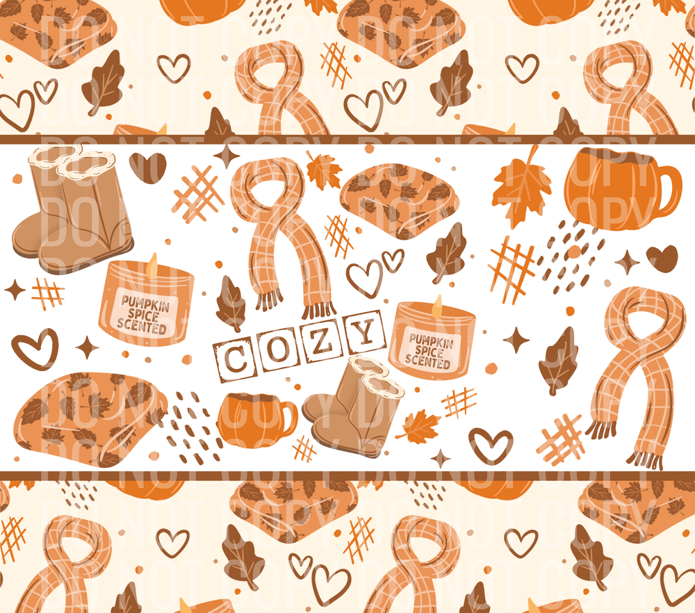Cozy fall tumbler wrap