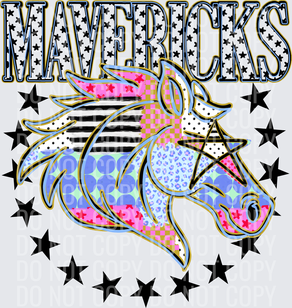KayndiDesigns 09.26 Patchwork Varisty Stars Mavericks