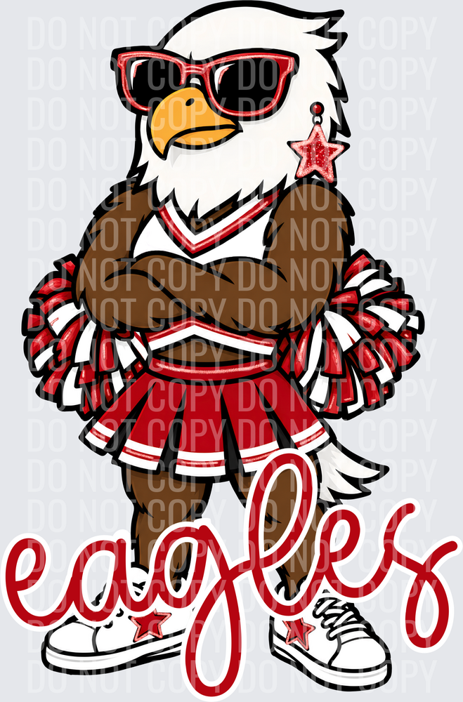 Eagles Cheer Red White