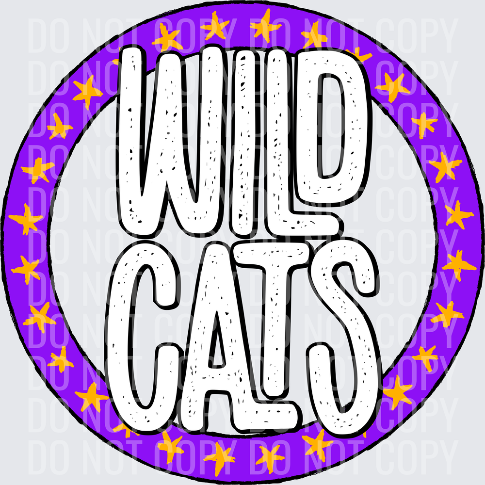 WildcatsStarCirclePurpleGold
