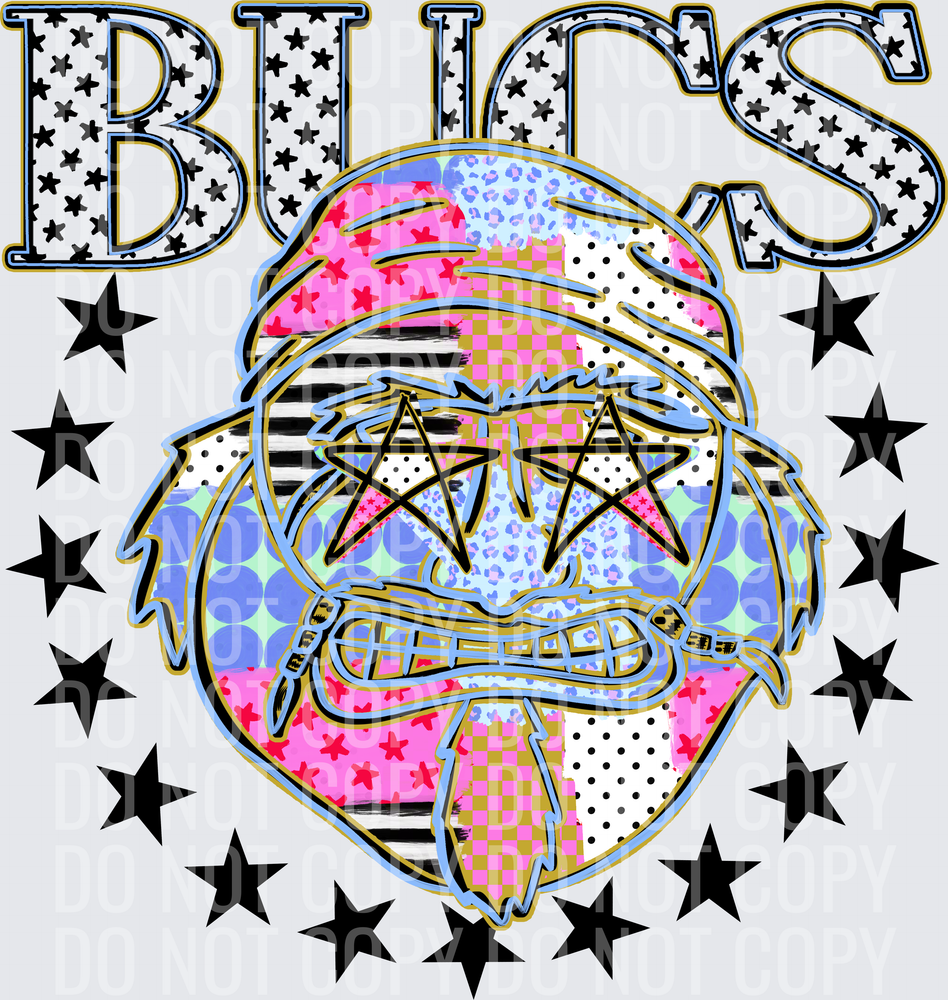 KayndiDesigns 09.26 Patchwork Varisty Stars Bucs