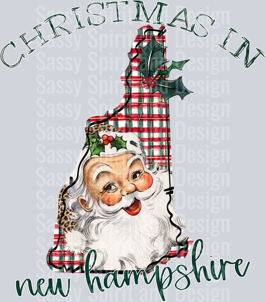 Christmas in State Santa State Set NEW HAMPSHIRE