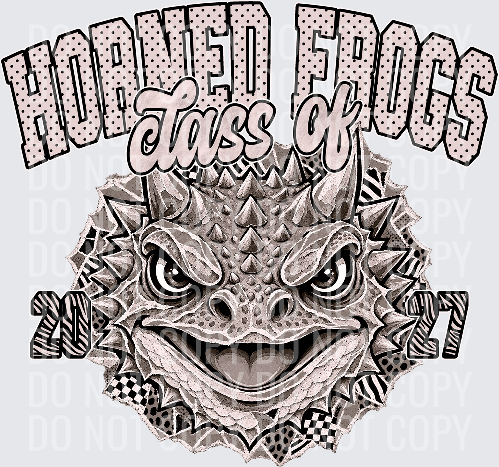 KayndiDesigns 10.26 Class of 2027 Neutral Horned Frogs