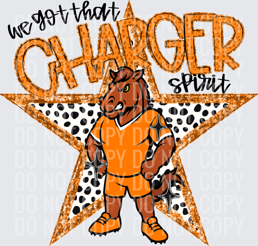 KayndiDesigns 09.26 We Got That Spirit Charger Orange