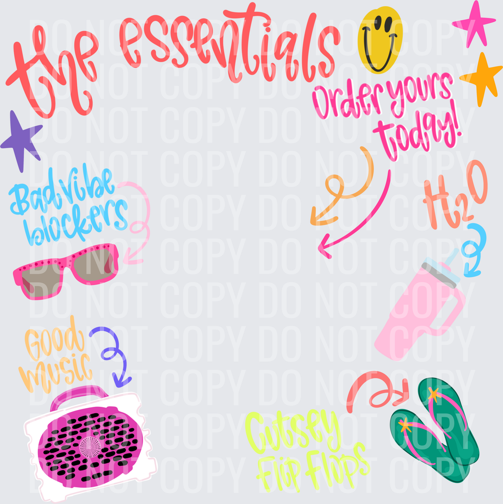The Essentials Bad Vibe Blockers Summer Fun Collage