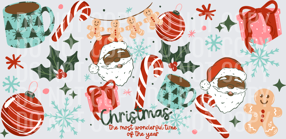 christmas things dark skintone 16oz wrap