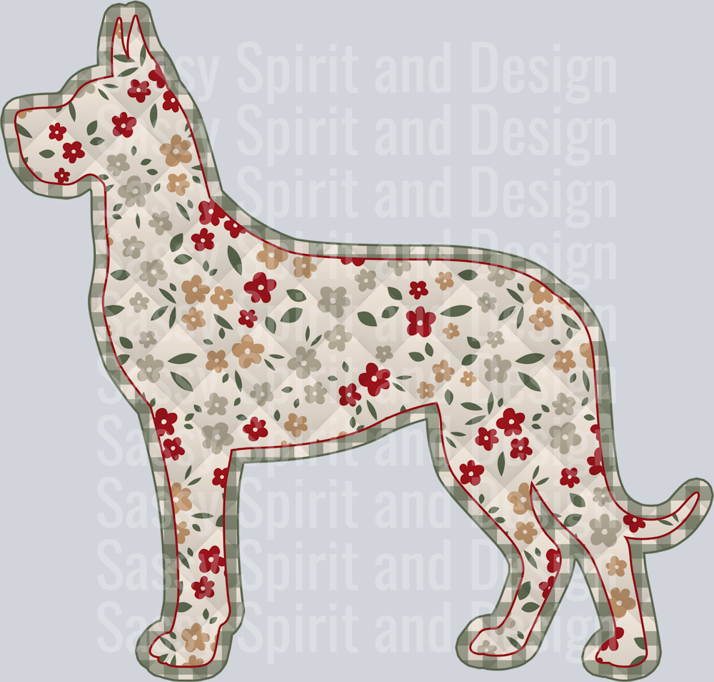 Great Dane Clipped Ears Long Tail