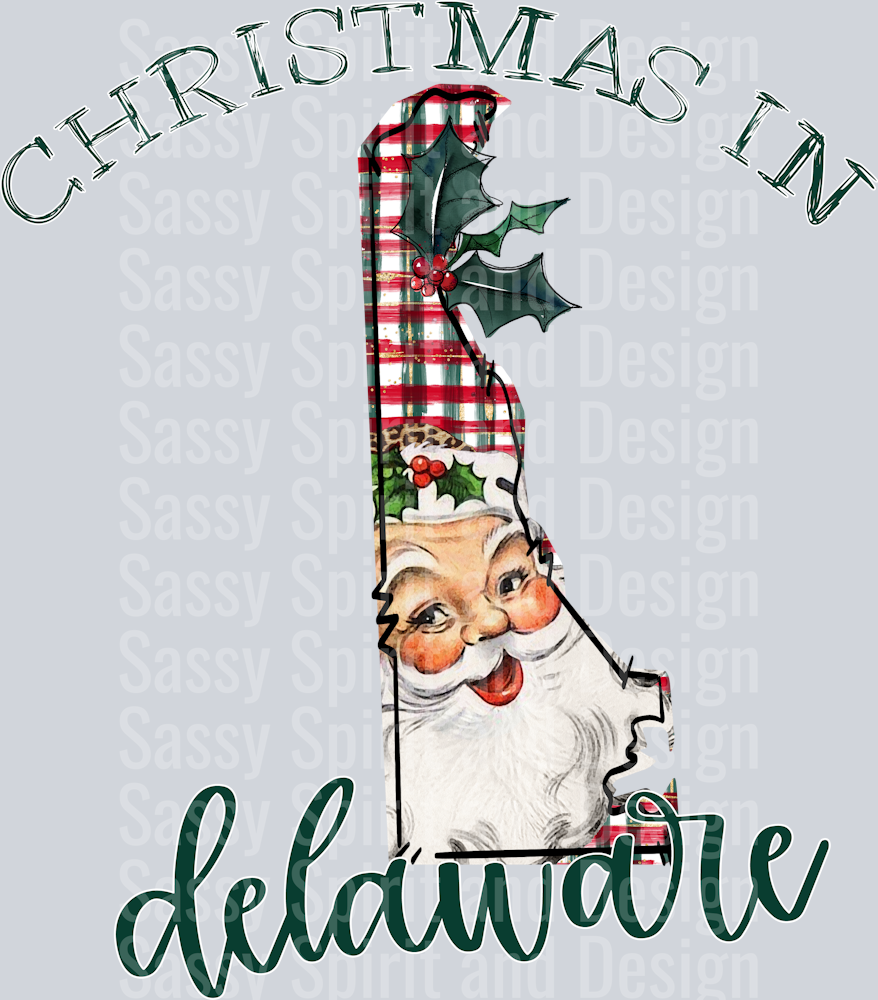 Christmas in State Santa State Set DELAWARE