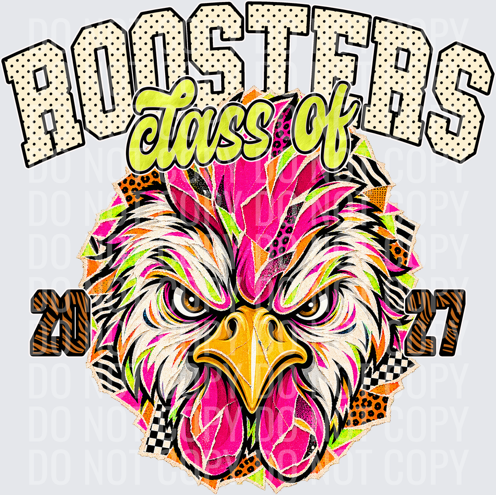 KayndiDesigns 10.26 Class of 2027 Bright Roosters