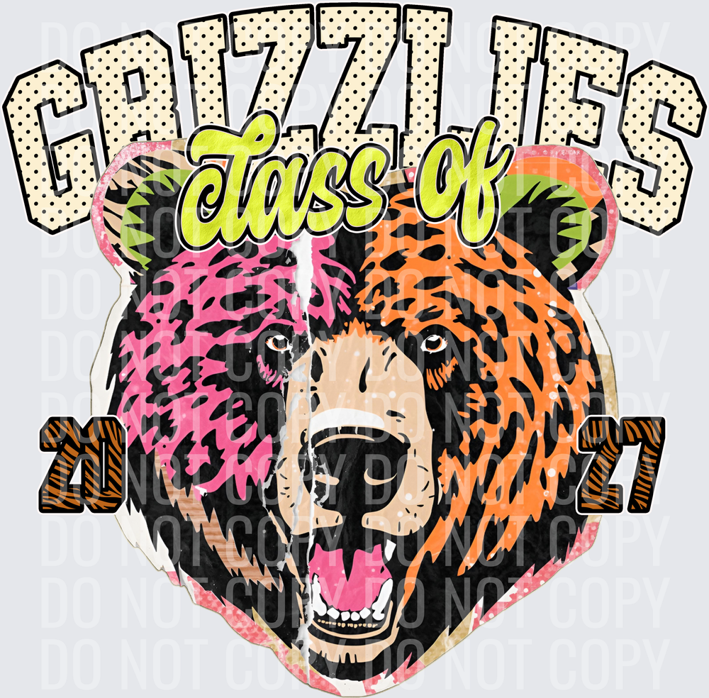 KayndiDesigns 10.26 Class of 2027 Bright Grizzlies