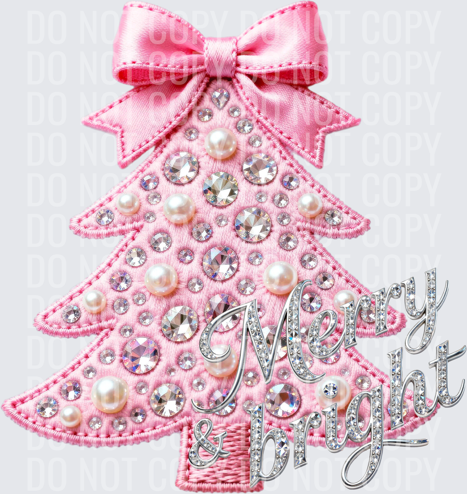 Merry and bright faux rhinestone hwds