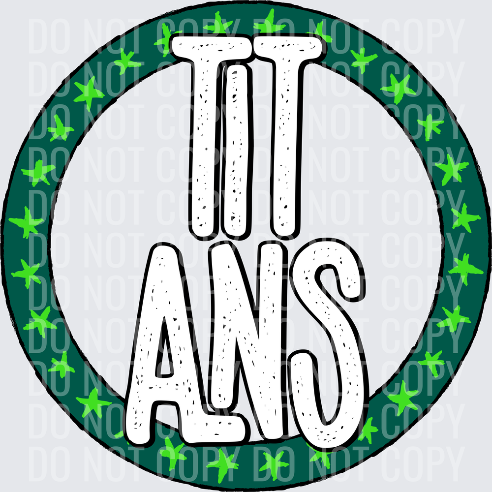 TitansStarCircleForestGreenLime