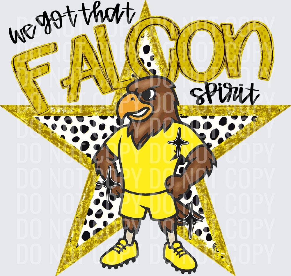 KayndiDesigns 09.26 We Got That Spirit Falcon Yellow