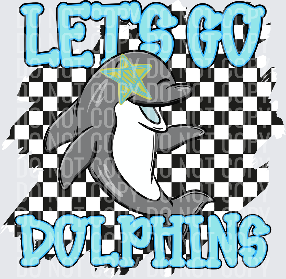 Let’s go dolphins checkered