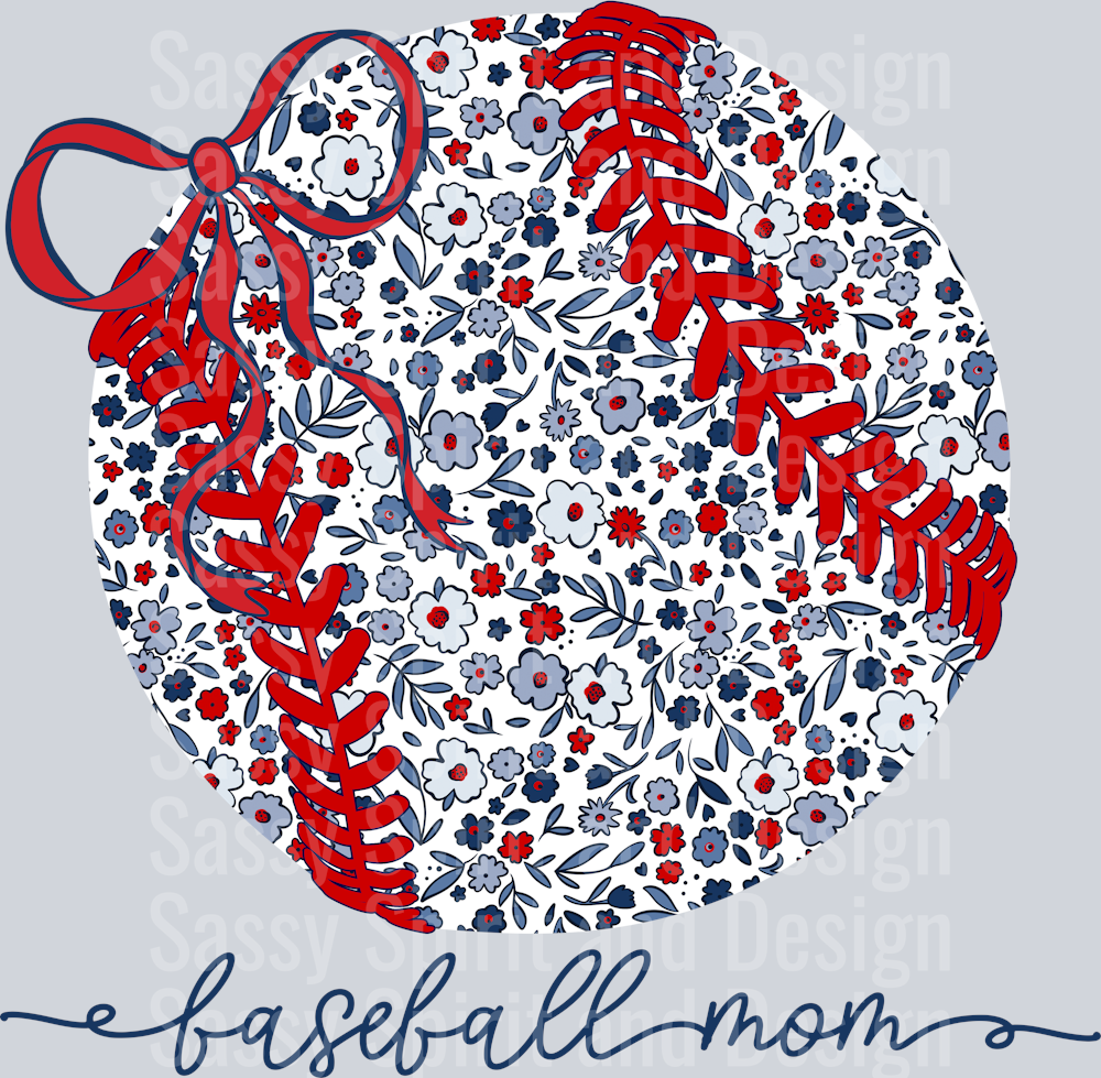 Baseball Mom Coquette Floral
