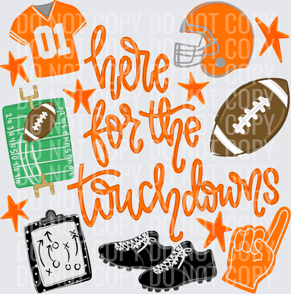 here for the touchdowns orange