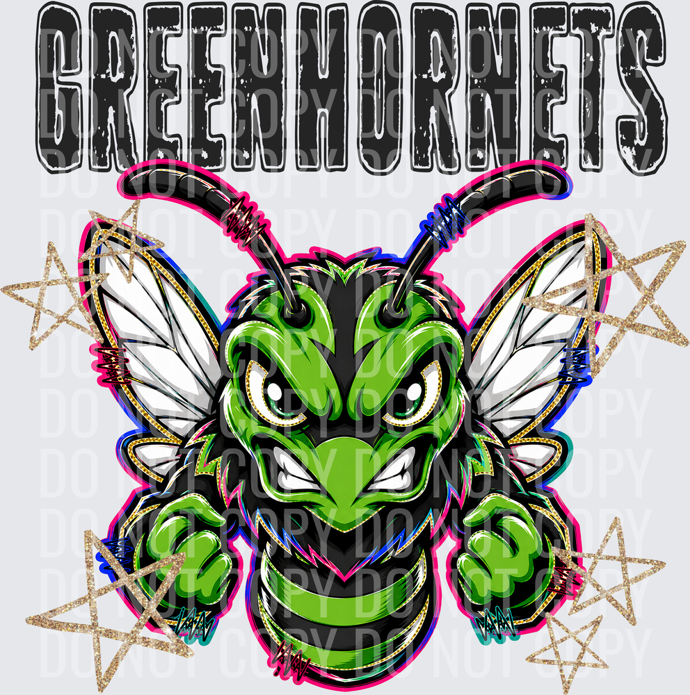 KayndiDesigns 08.26 Grunge Varsity Green Hornets