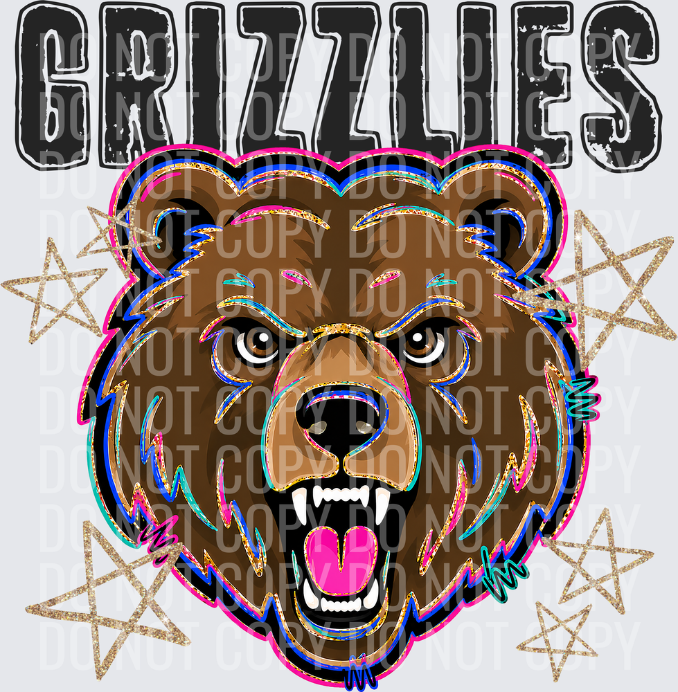 KayndiDesigns 08.26 Grunge Varsity Grizzlies