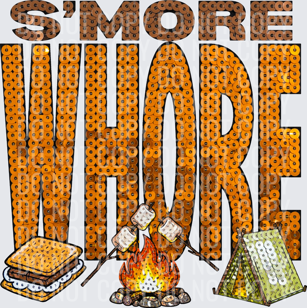 smore whore sequin hwds