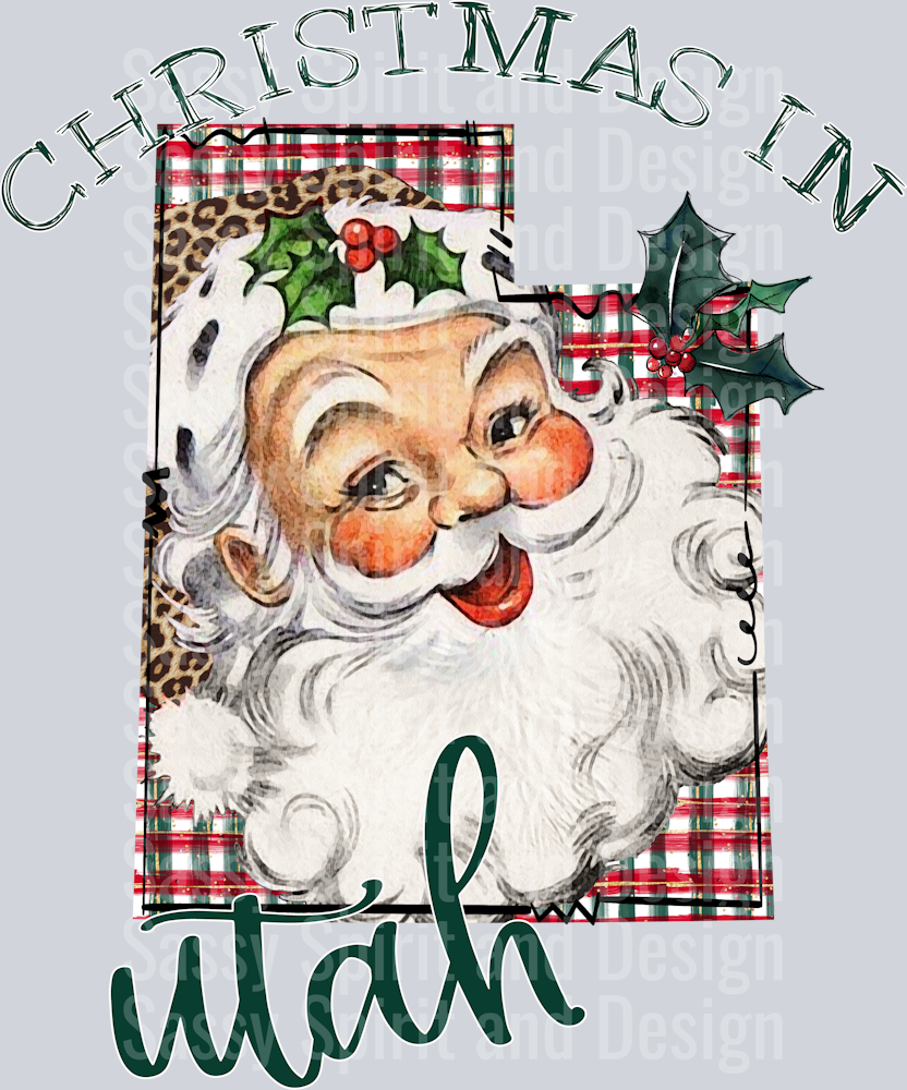 Christmas in State Santa State Set UTAH