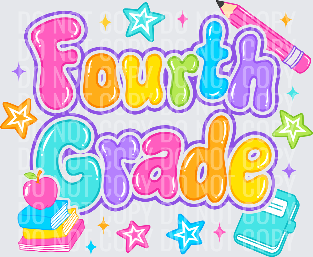 Fourth Grade Bubble Letters