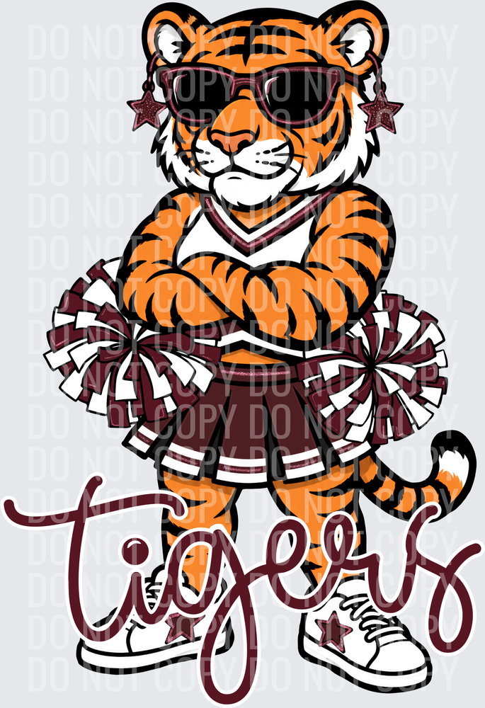 Tigers Cheer Maroon White