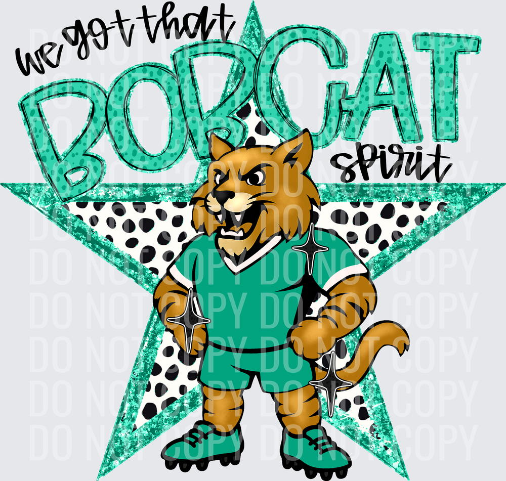 KayndiDesigns 09.26 We Got That Spirit Bobcat Teal