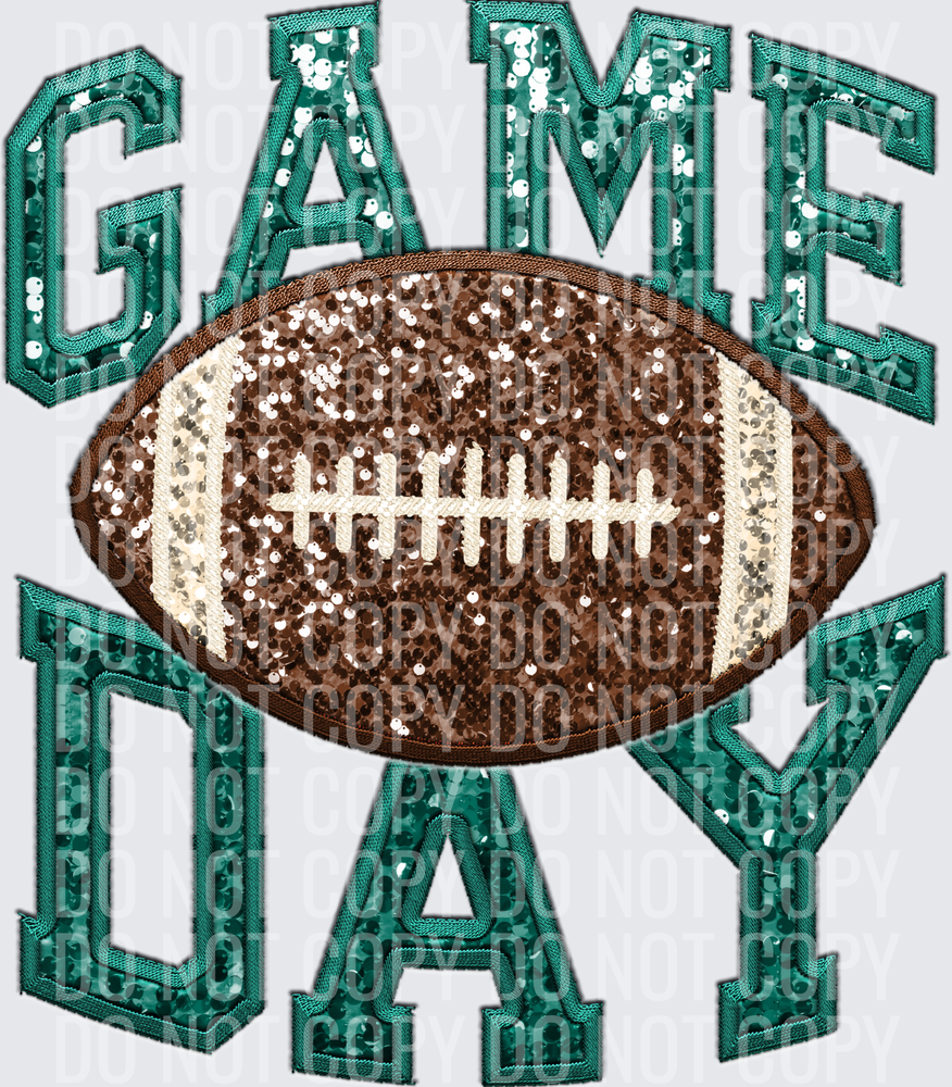 KayndiDesigns 06.26 Game Day Sequin Embriodery 5 Dark Teal