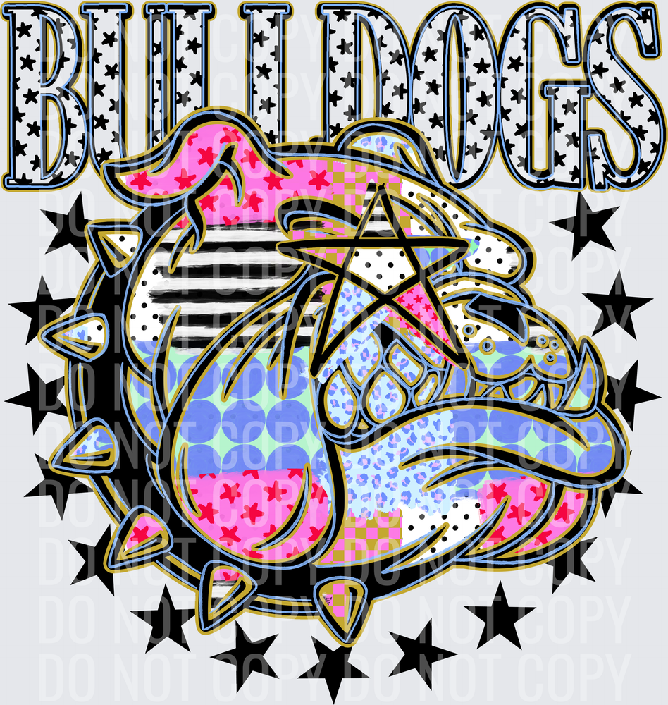 KayndiDesigns 09.26 Patchwork Varisty Stars Bulldogs 3