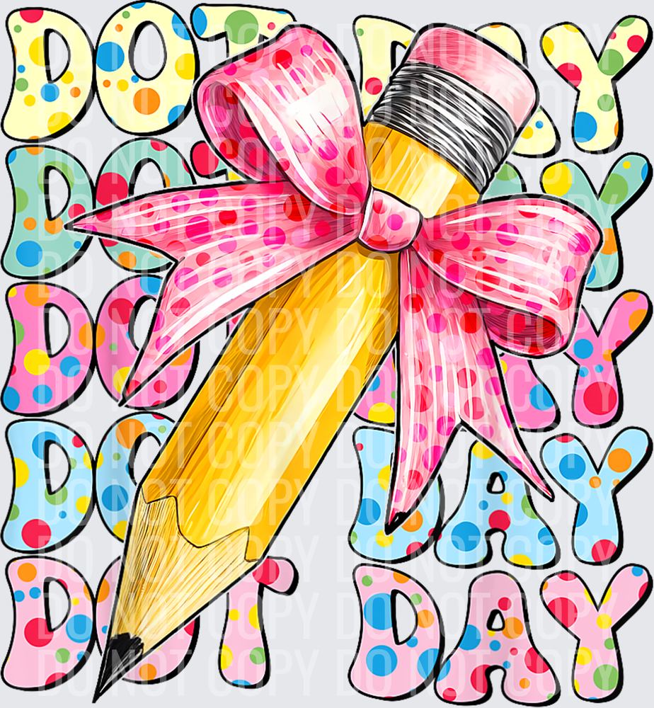 Happy-Dot-Day-Pencil-Coquette-Bow-Polka-Dot-Sept-15th-Girly-T-Shirt