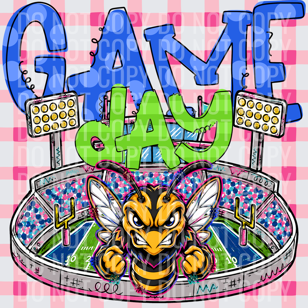KayndiDesigns 08.26 Game Day Stadium Yellow Jackets
