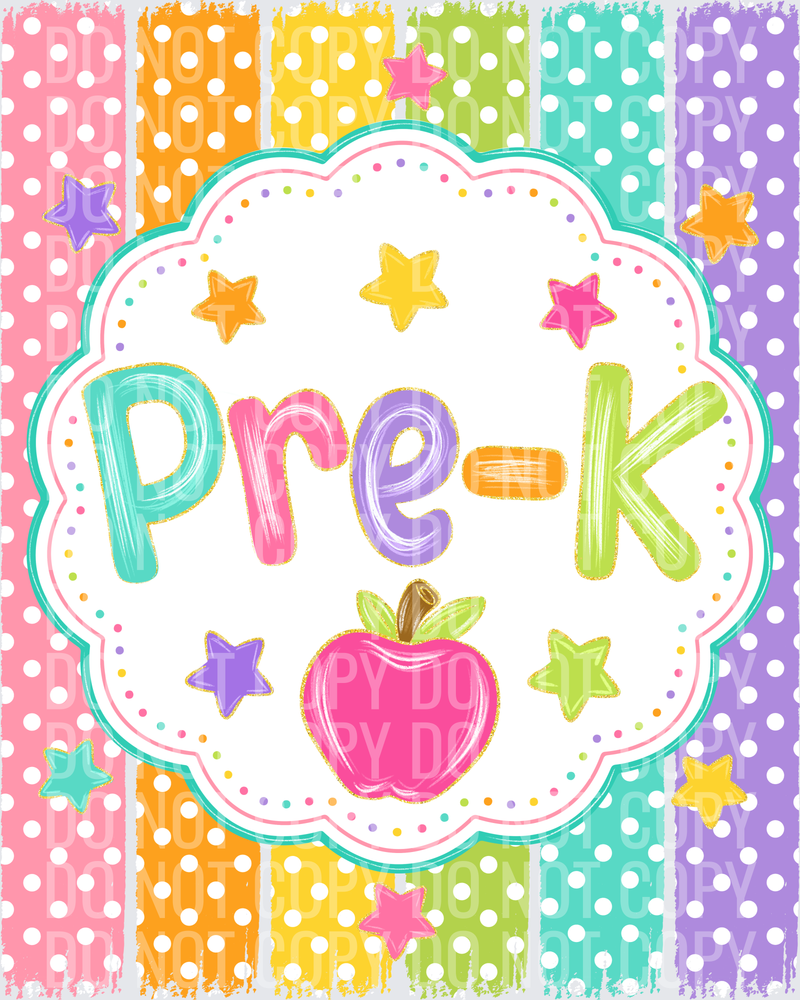 PreK Striped Polka Dots