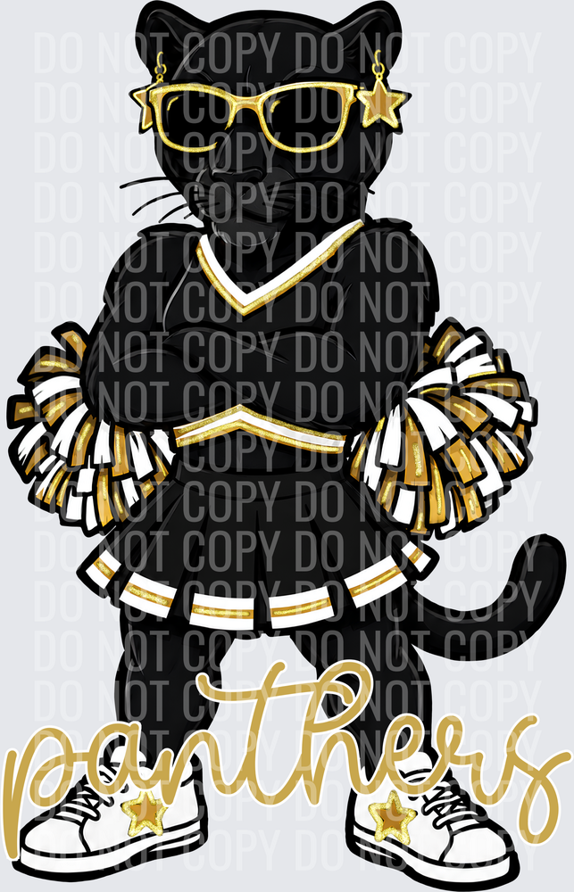 Panthers Cheer Gold Black