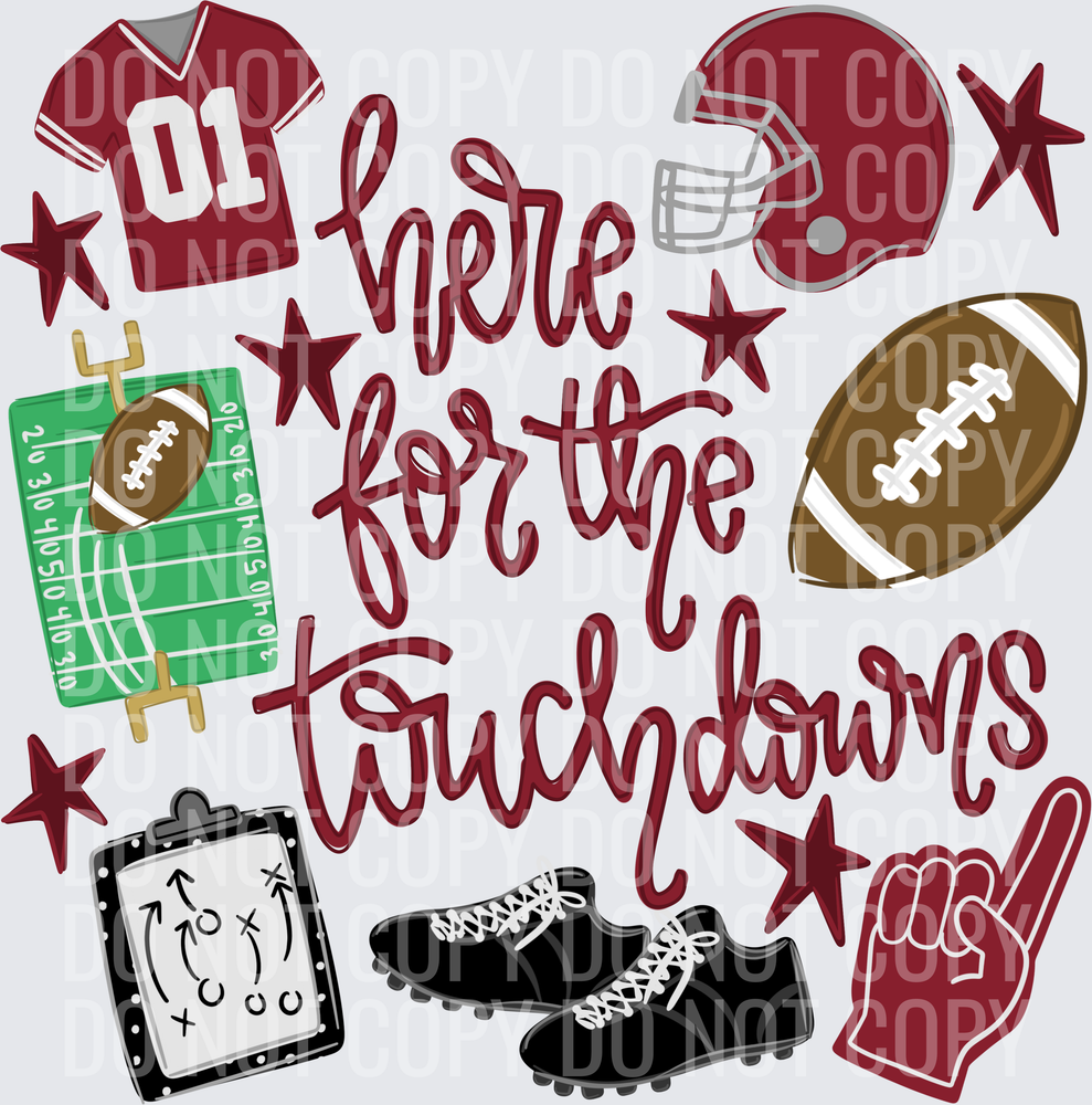 here for the touchdowns maroon