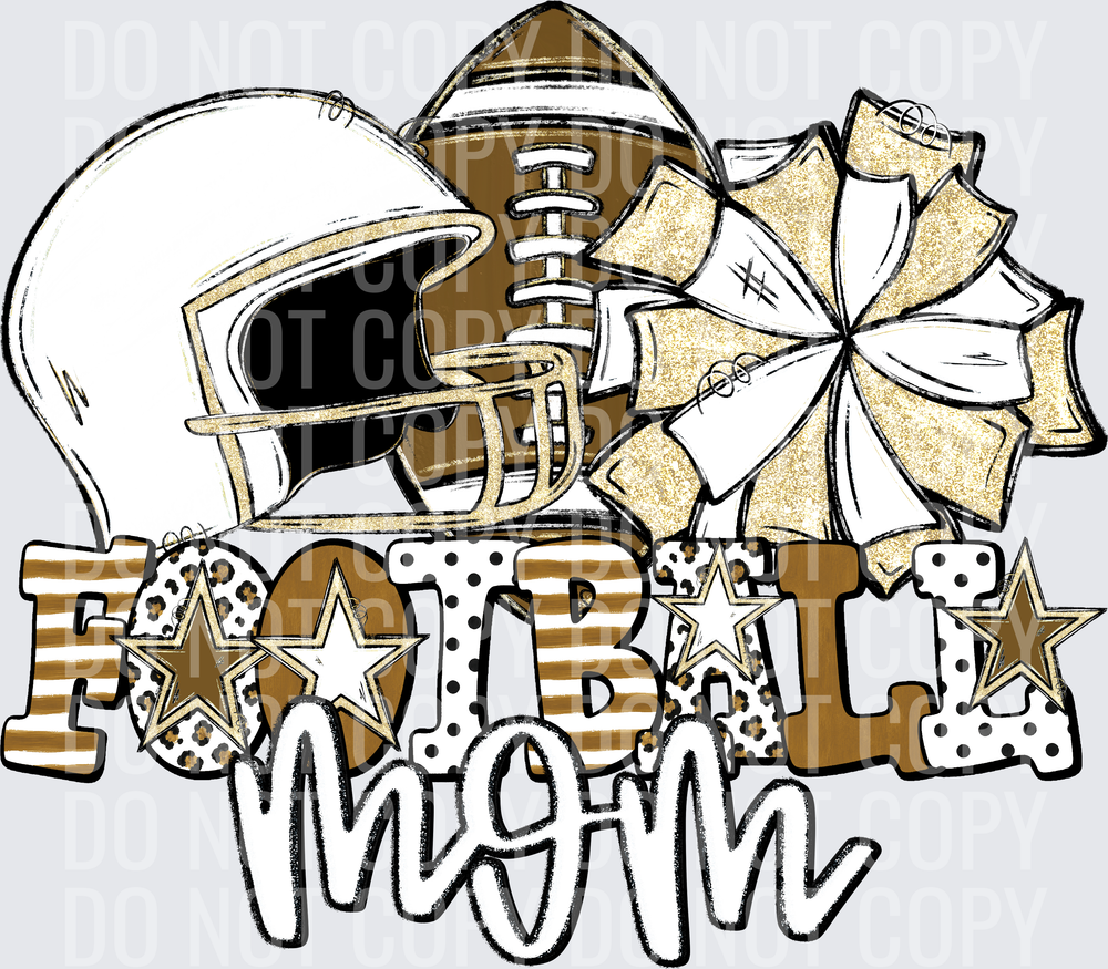 KayndiDesigns 08.26 Football Mom White