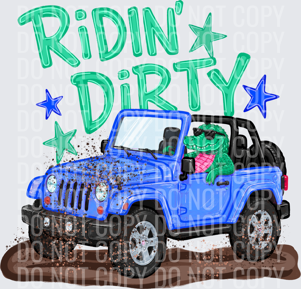 Ridin Dirty Side By Side Blue Gator