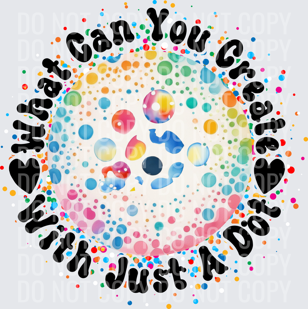 Dot Day Rainbow Watercolor BK