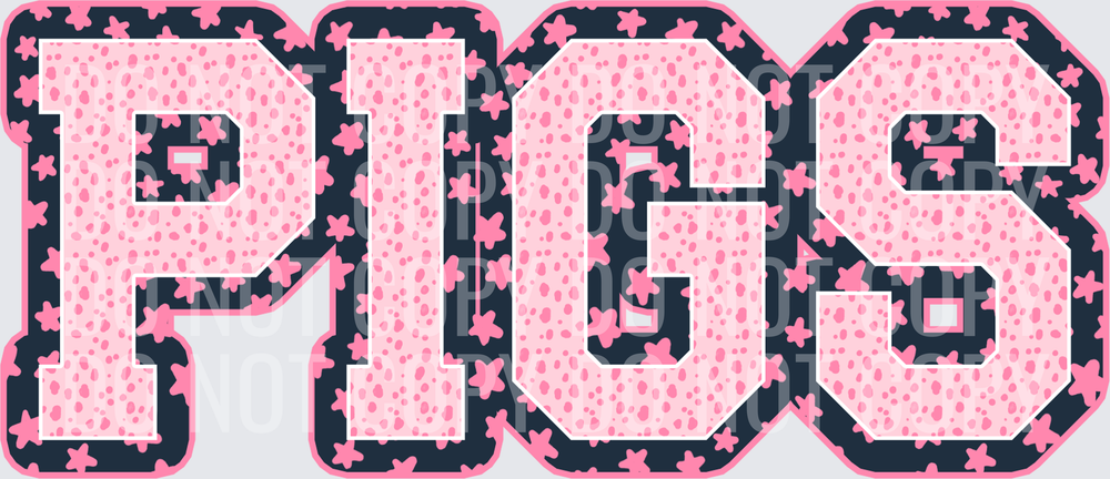 KayndiDesigns 08.26 Varsity Stars Pigs
