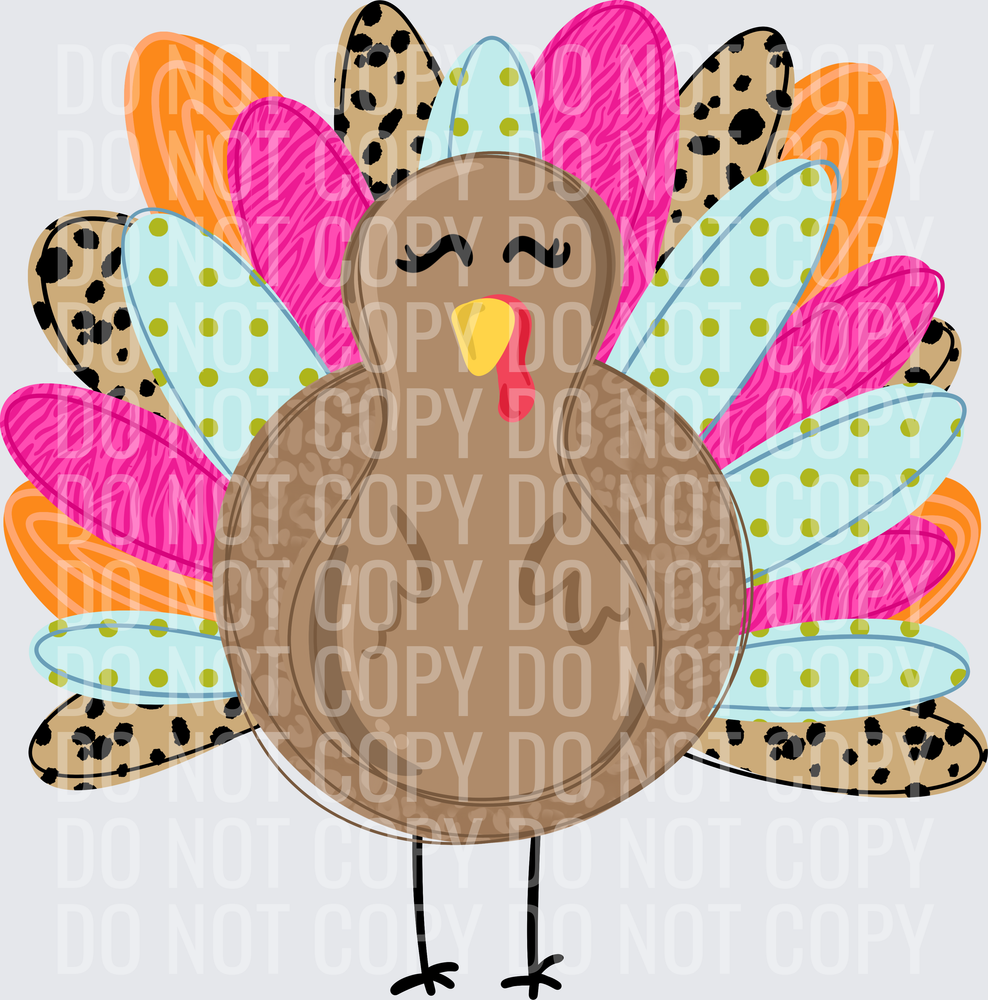 colorful dotted turkey