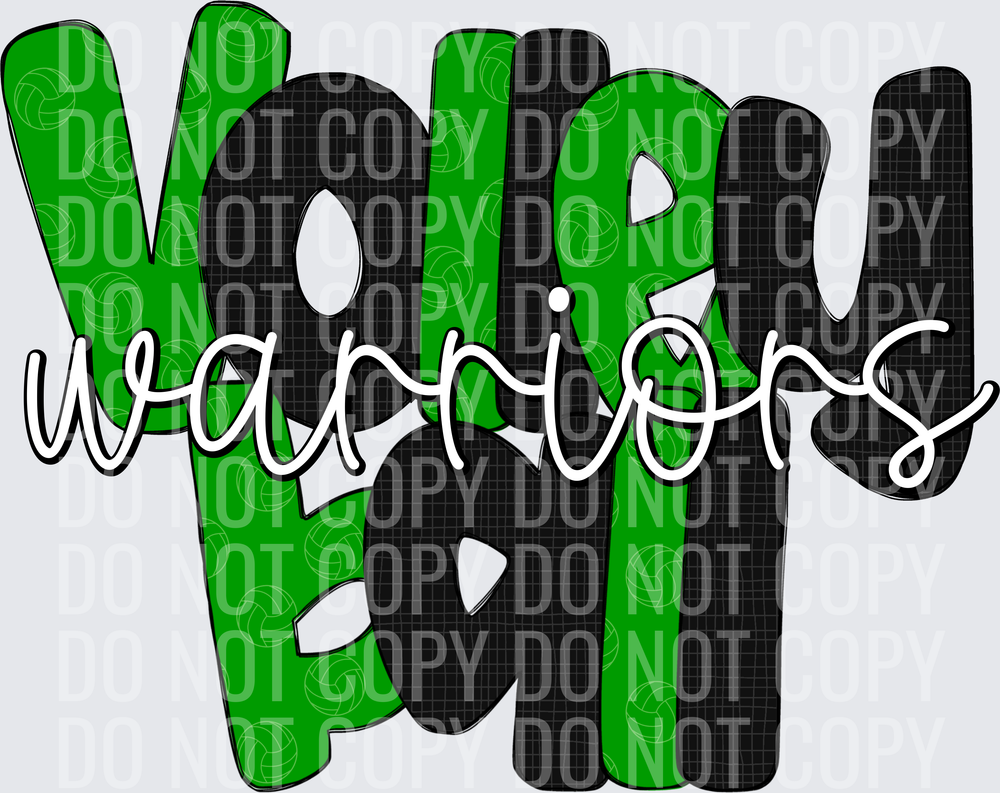WarriorsGreenBlack-Volleyball