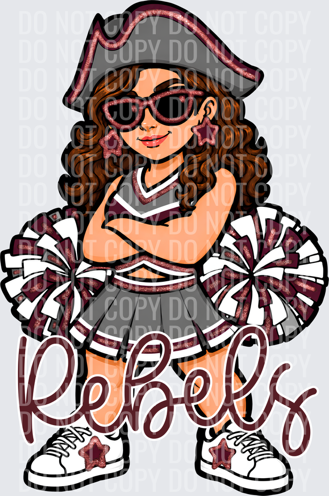 Rebels Cheer Maroon Gray