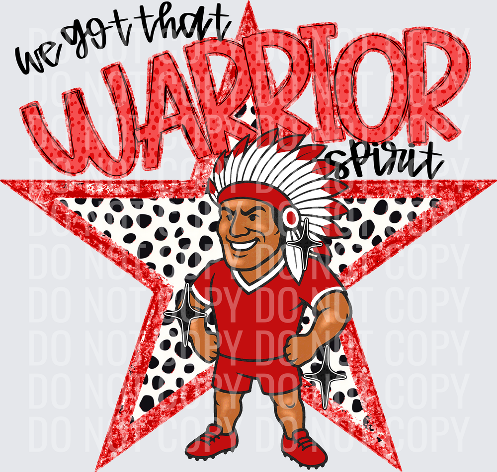 KayndiDesigns 09.26 We Got That Spirit Warrior Red
